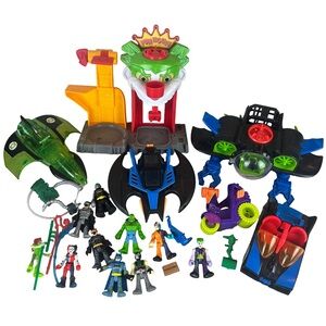 Imaginext DC Super Friends Batman & Joker Playset Lot